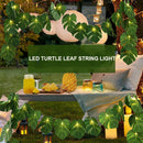 Axyaa Monstera Leaf String Lights: Battery Powered Tropical Home Garden Decoration