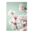 Cherry Blossoms Temple Village Canvas Painting by Axyaa - Wall Art for Living Room Home Decor