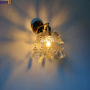 Axyaa Crystal Copper Wall Sconce LED Light for Home Decor and Lighting