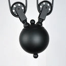 Axyaa Industrial Black Pendant Lights 3 Heads Pulley Hanging Lamp E27 Fixtures