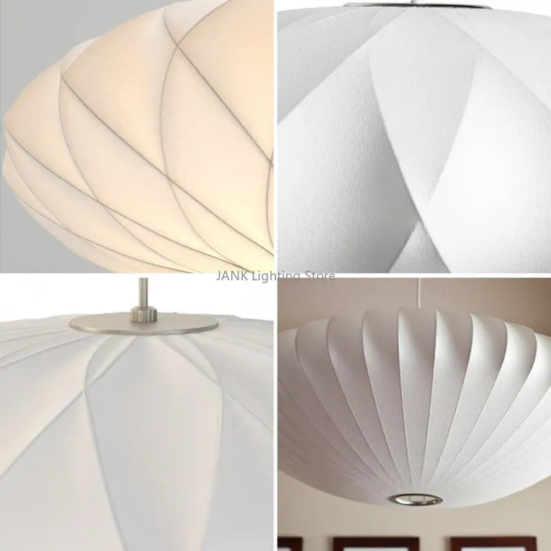 Axyaa Silk White Pendant Lamp for Dining Kitchen Island LED E27