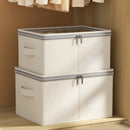 Axyaa Large Foldable Clothing Storage Box with Zipper Lid