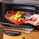 Axyaa Bohemian Ceramic Baking Dish Square with Handles for Pasta and Desserts
