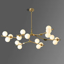 Axyaa Nordic Gold/Black Glass Balls Chandelier: Modern Tree Branches LED Pendant Light