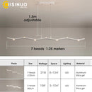 Axyaa Wave Chandelier: Adjustable LED Pendant Light for Living Room and Office