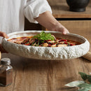 Axyaa Large Deep Steamed Fish Plate - Elegant Ceramic Seafood Platter
