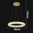 Axyaa Crystal Chandelier Pendant Lamp for Luxurious Living Room and Bedroom Lighting