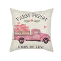 Valentine's Dwarf Truck Love Pillowcase for Family Room Sofa by Axyaa