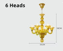 Axyaa Modern Crystal Chandelier Classic Arm Hanging Lamp for Living Room