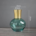 Axyaa Gold Metal Glass Vase - Round Flower Arrangement Home Decor