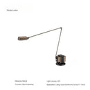 Axyaa Swing Arm LED Floor Lamp Modern Retro Style for Living Room & Study