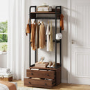 Axyaa Small Clothes Rack with Drawers and Shelves - Heavy Duty Clothing Organizer