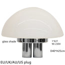 Axyaa Modern Mushroom Glass Chrome Table Lamp