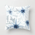 Blue Marble Geometric Cushion Cover 45x45cm for Home & Office Decor by Axyaa