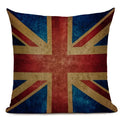 Axyaa Union Jack American Flag Throw Pillow Cases 45x45cm Square Top King Size