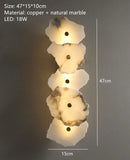 Axyaa Marble LED Chandelier Pendant Light, Modern Kitchen Living Room Wall Lamp