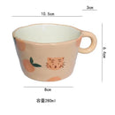 Axyaa Hand-Painted Ceramic Cups High-Value Water Bottle Irregular Shape Breakfast Mug