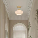 Axyaa Copper Glass LED Ceiling Lamp - Modern Indoor Lighting Fixtures