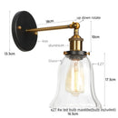 Axyaa Industrial Glass Wall Sconce Art Light for Stair, Foyer, Bedroom & Dining Room