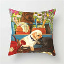 Axyaa Pet Dogs Cartoon Style Pillow Case Home Decor Cushion Sofa Square Pillowcase