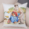 Axyaa Cartoon Bear Cushion Cover - Cute Animal Pillowcase for Sofa and Children's Room