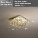Axyaa Crystal Ceiling Lamp: High-end Modern Square Living Room Bedroom Light