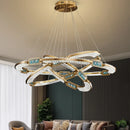Axyaa Highend Crystal Chandelier LED Luxury Pendant Lamp for Home Decor