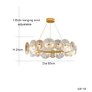 Axyaa Nordic Glass LED Pendant Light for Modern Luxury Living Room, Restaurant & Bedroom