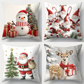 Axyaa Christmas Pillowcase Set, 17.7"x17.7", Festive Sofa Decoration, Printed on One Side