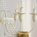 Axyaa Romantic White LED Chandelier E14 Candle Pendant Light for Bedroom and Dining Room