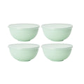 Axyaa Light Green Plastic Bowl Set with Lid for Kitchen, RV, Camping & Work