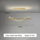 Axyaa Starry Sky Glass Pendant Light: Modern Nordic LED Chandelier for Dining Living Room
