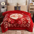 Axyaa Double Sided Warm Raschel Blanket for Winter - High End Soft & Cozy Weighted Comforter