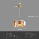 Axyaa Glass Pendant Light: Modern Luxury Nordic LED Hanging Lamp for Bedroom