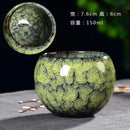 Axyaa 150ml Kiln Ceramic Teacups Set for Kung Fu Style Coffee and Tea