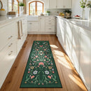Nordic Flower Print Runner Rug by Axyaa: Advanced Light Luxury Corridor Mat