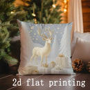 Axyaa Christmas-themed Festive Prints Cushion Cover for Sofa, Bedroom, Car