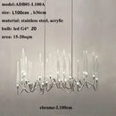 Axyaa Luxe Crystal Chandelier: Elegant Nordic Office & Living Room Pendant Lamp