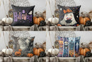 Halloween Ghosts Stars Bat Pillow Cover by Axyaa: Sofa Bedroom Car Cushion Cover
