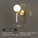 Axyaa Marble Round Ball Wall Light LED G9 5W Nordic Minimalist Restaurant Bar Counter Lamp