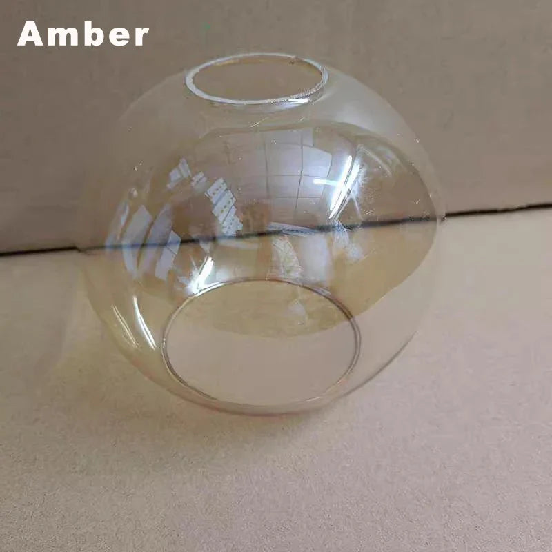Axyaa Modern Globe Pendant Lampshade E27/E28 Clear Amber Gray for Chandelier Ceiling Light