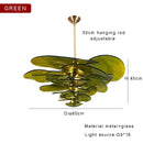 Axyaa Retro Green Glass Chandelier for Home Decoration
