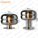 Axyaa Minimalist Glass Table Lamp for Bedroom - Designer Art Decoration Lighting