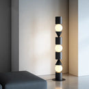Axyaa Black White LED Floor Lamp: Modern Mood Lights for Home Decor