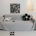 Axyaa Chenier Cover Cloth All Seasons Sofa Dust Cover Solid Color Tassel Blanket
