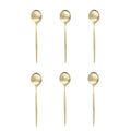 Axyaa Mini Teaspoon Set in Black Rose Gold Stainless Steel