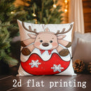 Axyaa Christmas Reindeer & Santa Pillows for Sofa Bedroom Car Cover