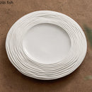 Axyaa Matte Wave Ceramic Dessert Plate Set - Molecular Cuisine Tableware