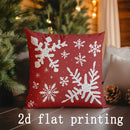 Axyaa Christmas Print Pillow Cover for Sofa, Bed, and Car