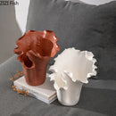 Axyaa Cave Stone Ceramic Vase for Home Decor and Floral Arrangements